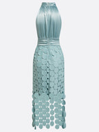 MIDIDRESS CHIQUE MET HALTERKOL VOOR VROUWEN
