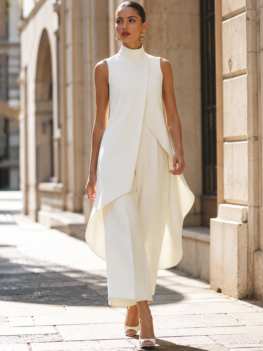ASYMMETRISCHE TWEEDELIGE SET VOOR DAMES