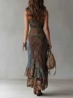 ELEGANTE BOHO MIDI-JURK VOOR VROUWEN