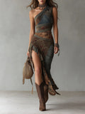ELEGANTE BOHO MIDI-JURK VOOR VROUWEN