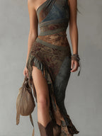 ELEGANTE BOHO MIDI-JURK VOOR VROUWEN