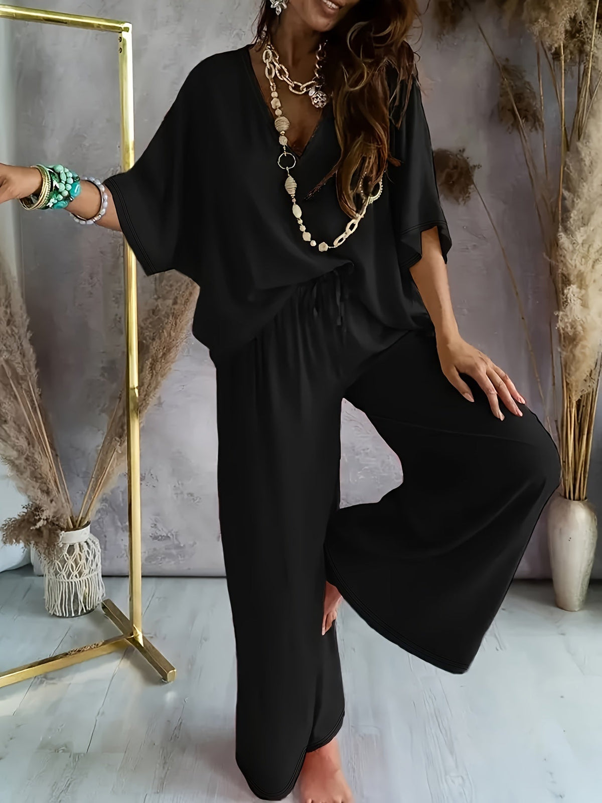 ELEGANTE SET MET V-HALS VOOR DAMES