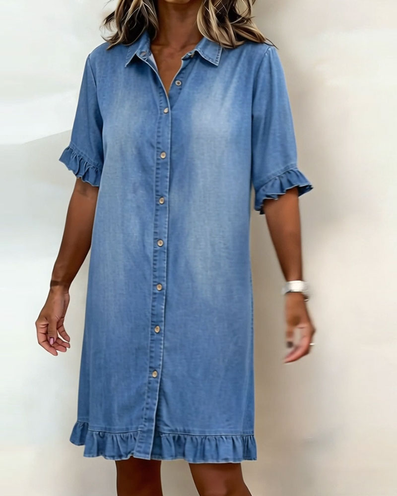 DENIMJURK MET KNOPPEN VOOR VROUWEN