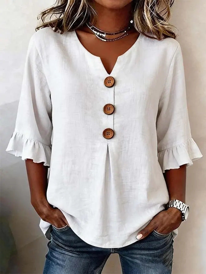 Romantische Blouse met Ruches voor Dames
