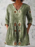 Lange blouse met V-hals voor dames