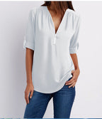 BLOUSE MET RITSSLUITING VOOR DAMES