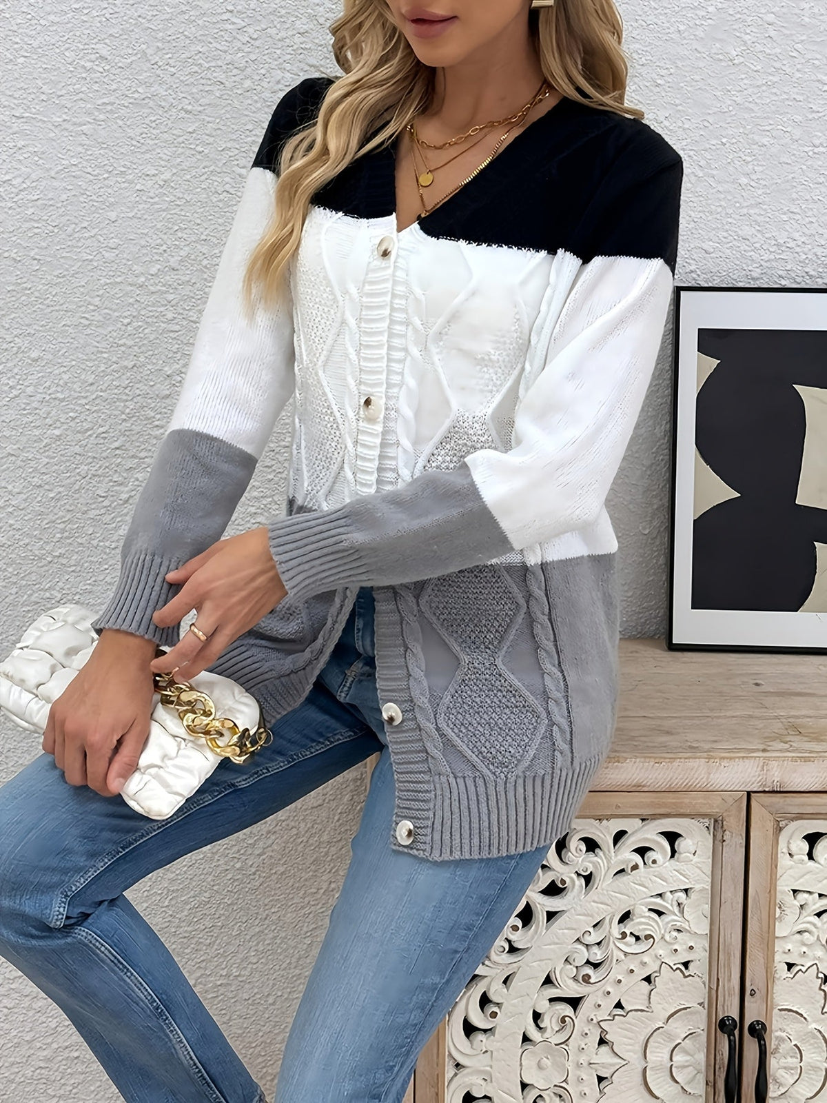 Camille | Gilet met Patchworkprint voor Dames