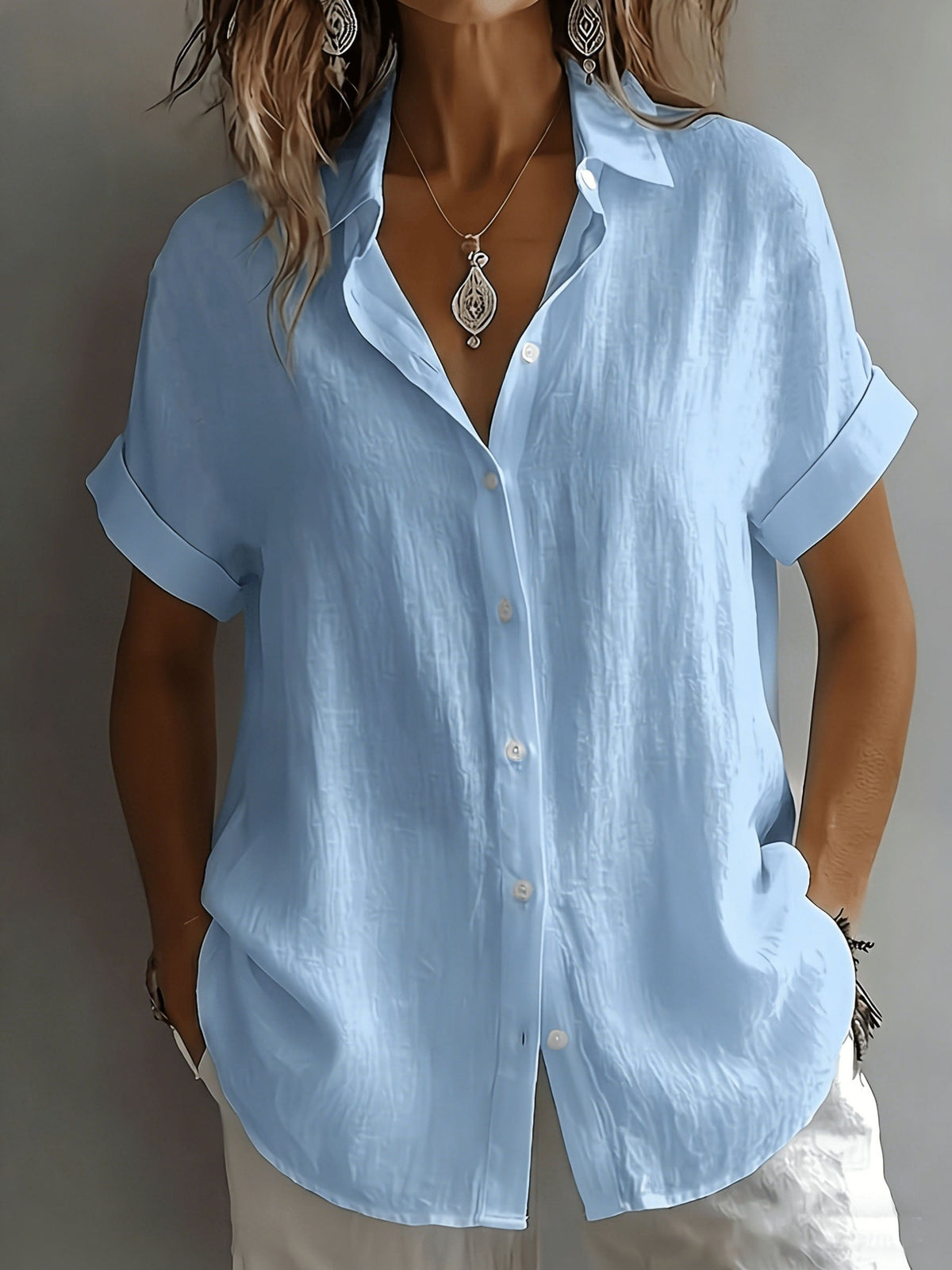 Linnen damesblouse