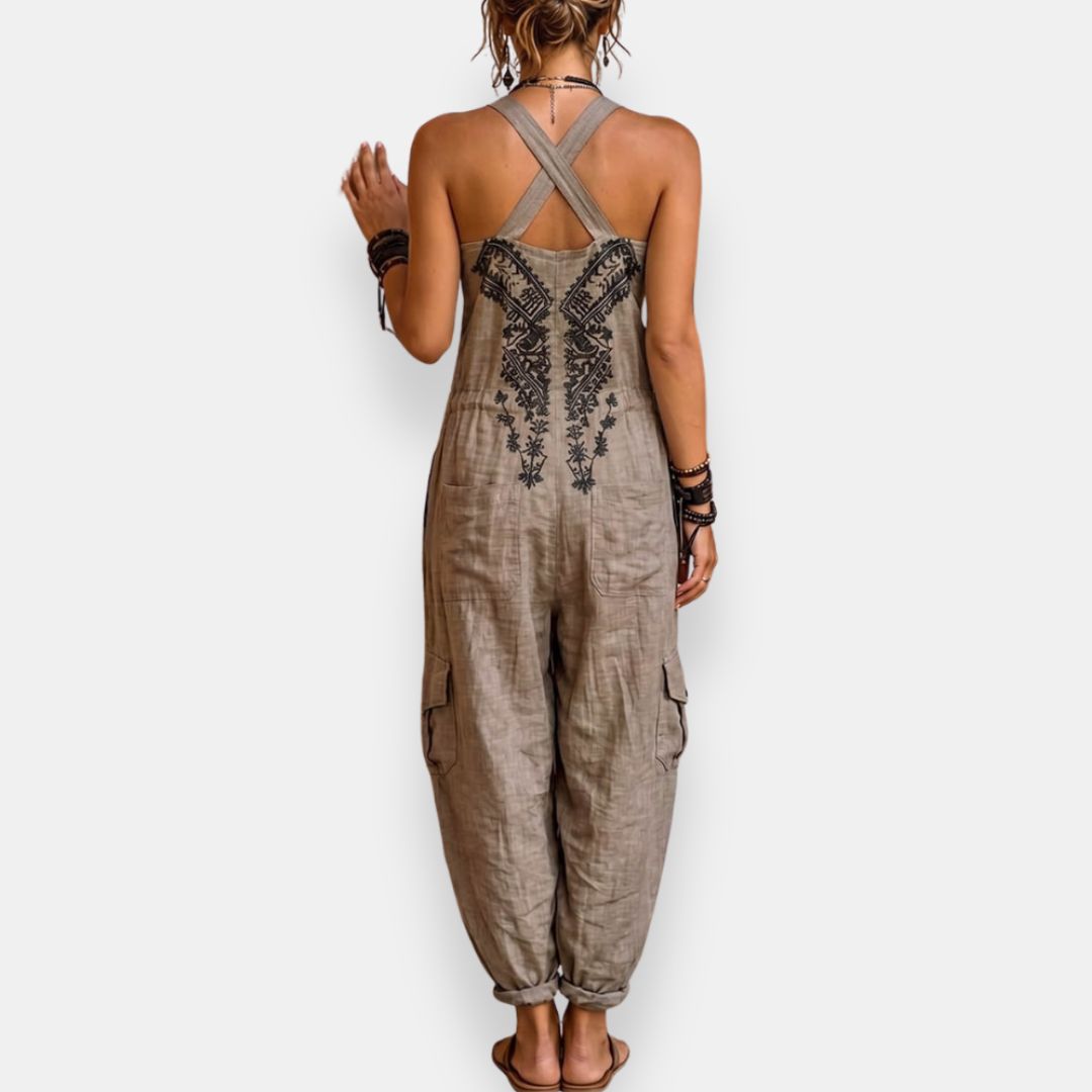 BOHEMIAN GEBORDUURDE JUMPSUIT VOOR DAMES