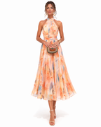 CHIFFONJURK MET BLOEMENPATROON VOOR DAMES