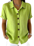 Blouse met korte mouwen in groen