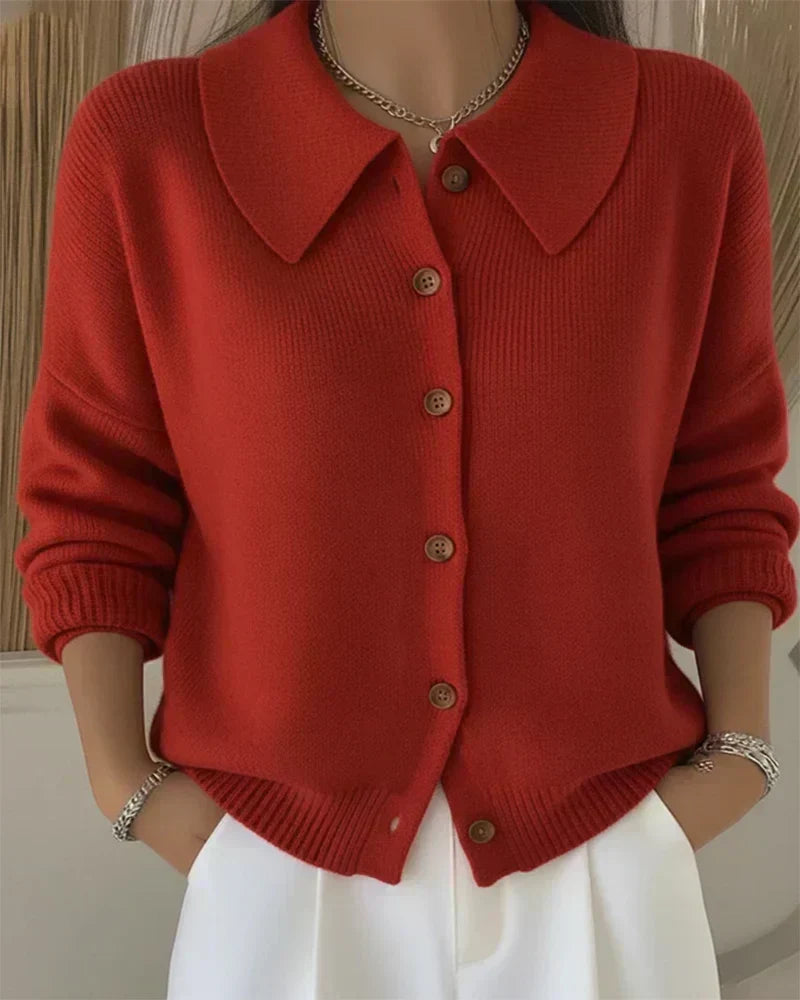 Vespera | Knopkragen Cardigan