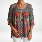 Damesblouse met etnische print