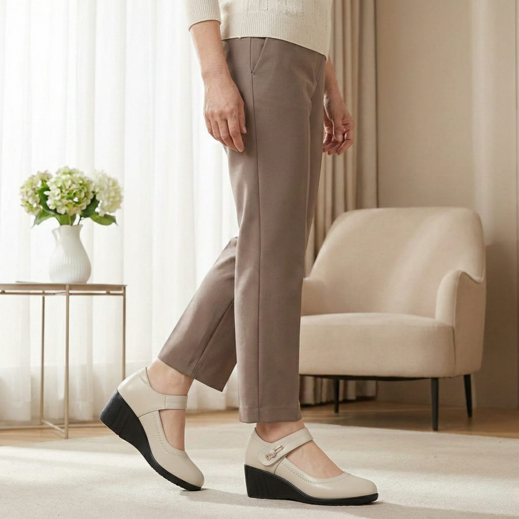 KLASSIEKE SCHOENEN MET HALFHOGE HAK VOOR DAMES
