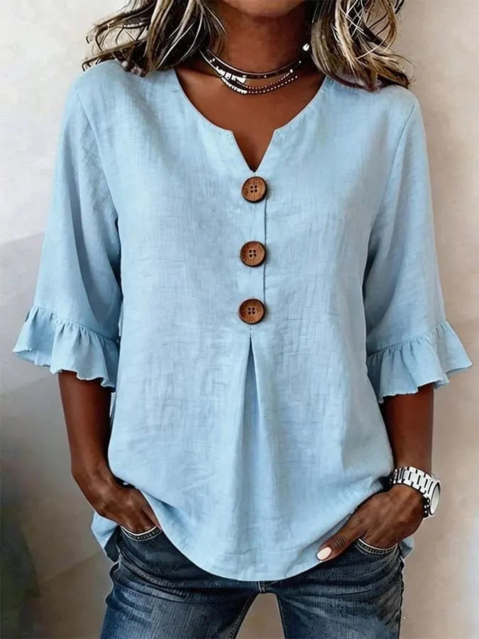 Romantische Blouse met Ruches voor Dames