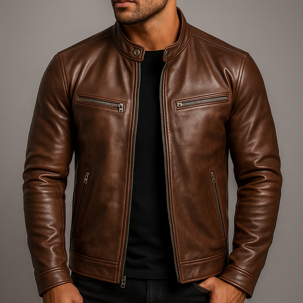 Vintage Leren Jack voor Heren – Tijdloze Stijl, Eersteklas Vakmanschap en Dagelijks Comfort