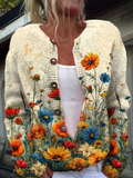 Vest met wilde bloemenprint