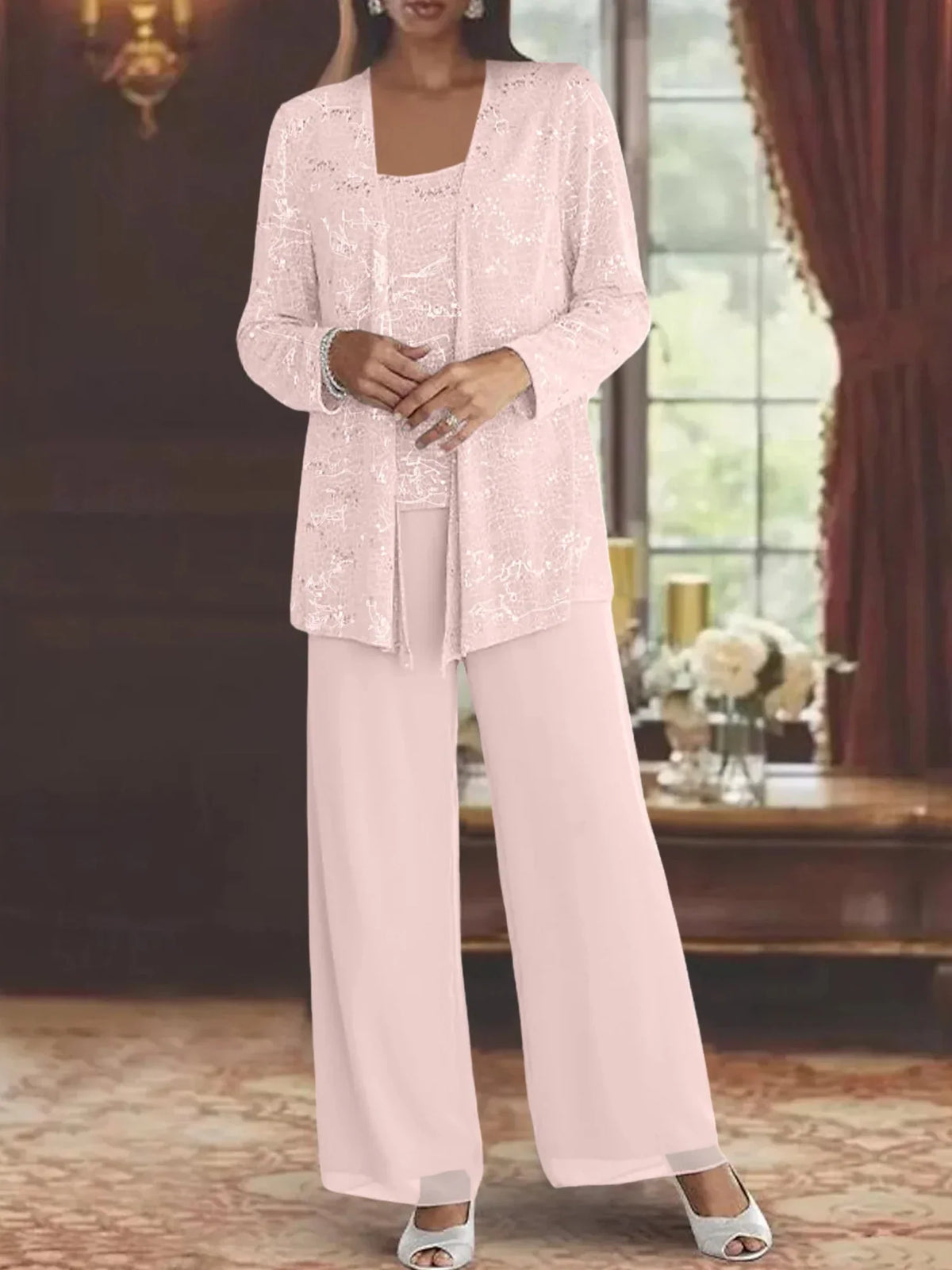 CHIFFON BROEKENSET VOOR DAMES