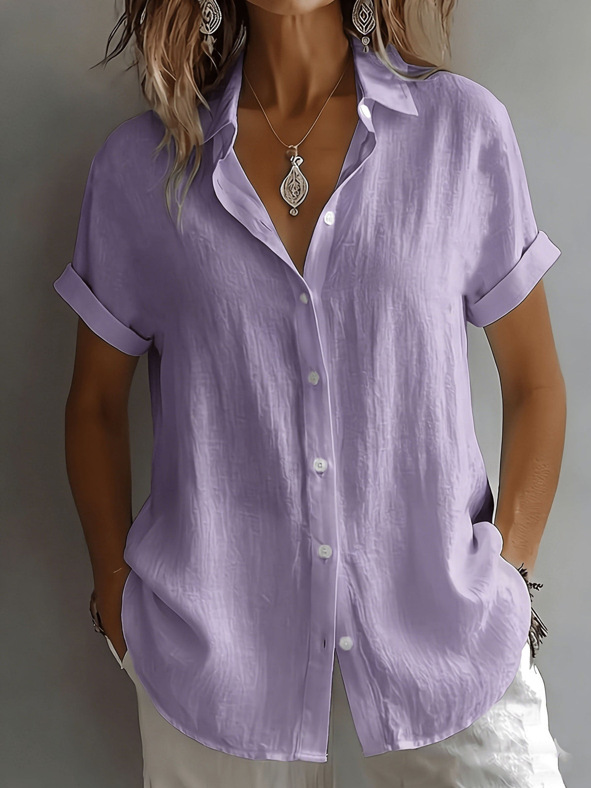 Linnen damesblouse