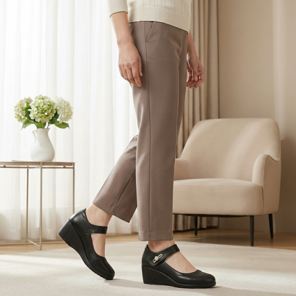 KLASSIEKE SCHOENEN MET HALFHOGE HAK VOOR DAMES