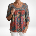 Damesblouse met etnische print
