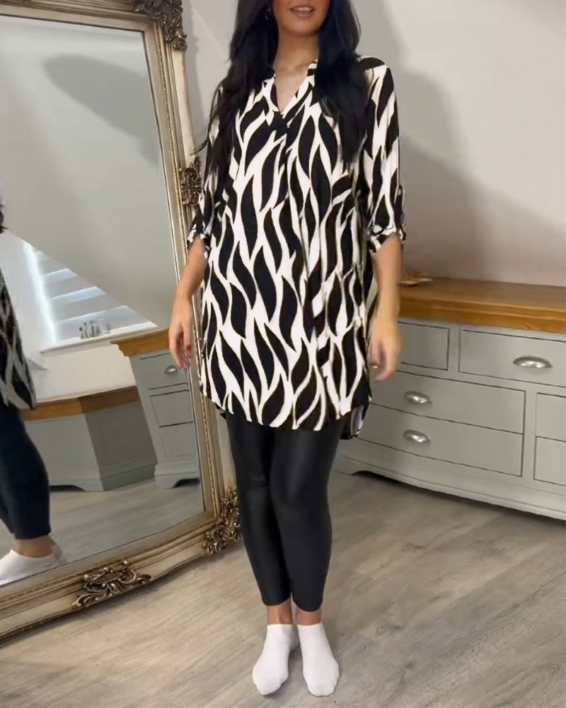 Chique bedrukte blouse voor dames
