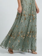 CHIQUE CHIFFON MIDI-JURK VOOR DAMES