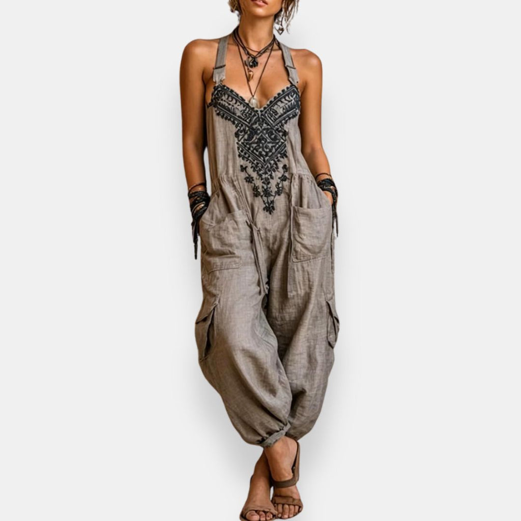 BOHEMIAN GEBORDUURDE JUMPSUIT VOOR DAMES