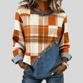 Patchwork pullover voor vrouwen