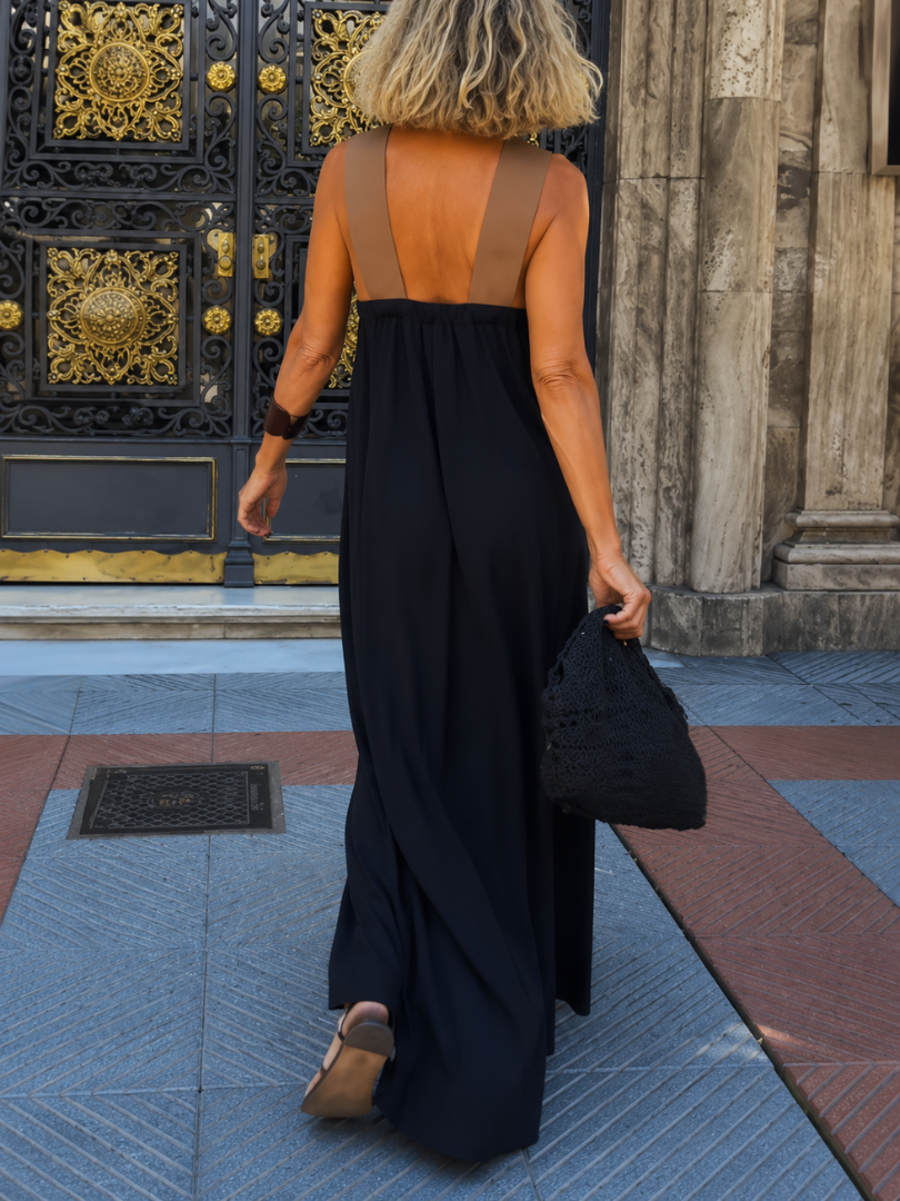 MAXI BICOLOR JURK VOOR DAMES