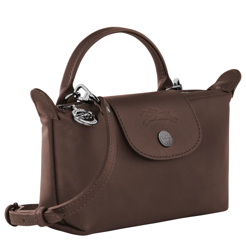 Longchamp Le Pliage Mini Leather Bag – Mokka