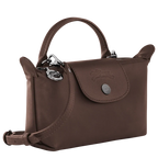 Longchamp Le Pliage Mini Leather Bag – Mokka