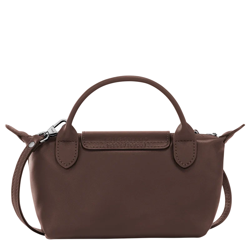 Longchamp Le Pliage Mini Leather Bag – Mokka