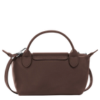 Longchamp Le Pliage Mini Leather Bag – Mokka