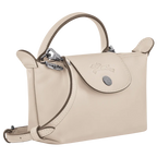 Longchamp Le Pliage Mini Leather Bag – White