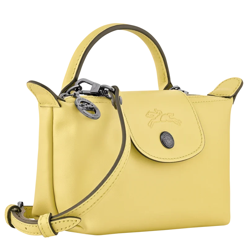 Longchamp Le Pliage Mini Leather Bag – Lime