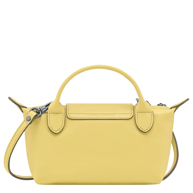 Longchamp Le Pliage Mini Leather Bag – Lime