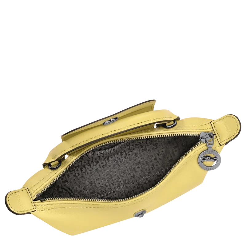 Longchamp Le Pliage Mini Leather Bag – Lime