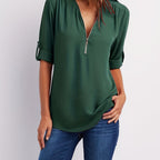 BLOUSE MET RITSSLUITING VOOR DAMES