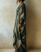 MAXI ABSTRACTE JURK VOOR DAMES