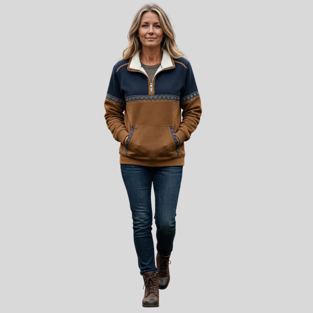 Alvette™ | Sherpa Kraag Half-Zip Pullover