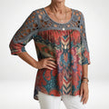 Damesblouse met etnische print