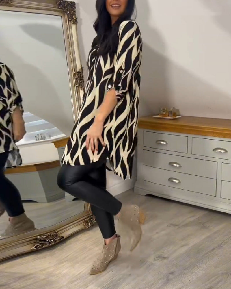 Chique bedrukte blouse voor dames