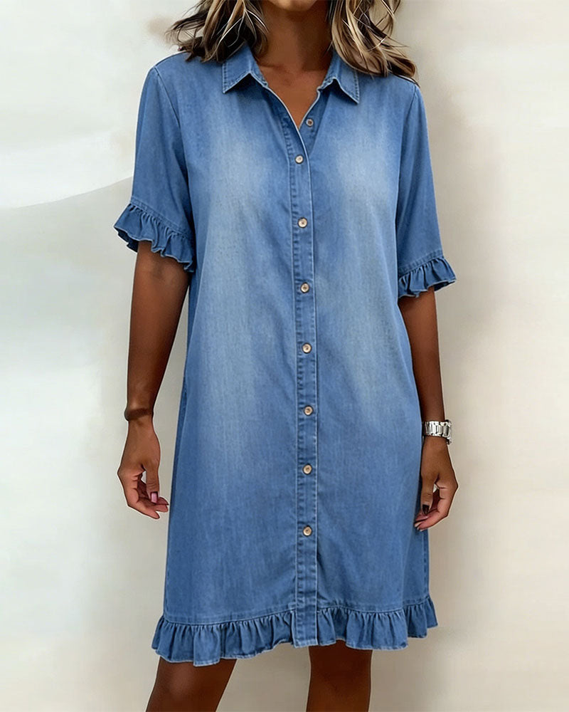 DENIMJURK MET KNOPPEN VOOR VROUWEN