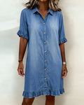 DENIMJURK MET KNOPPEN VOOR VROUWEN