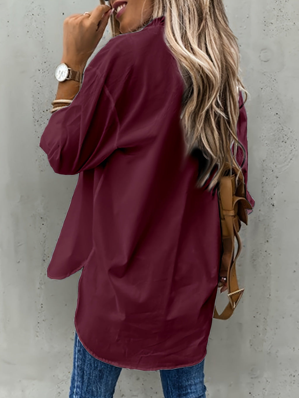 Klassieke nette blouse met lange mouwen voor dames