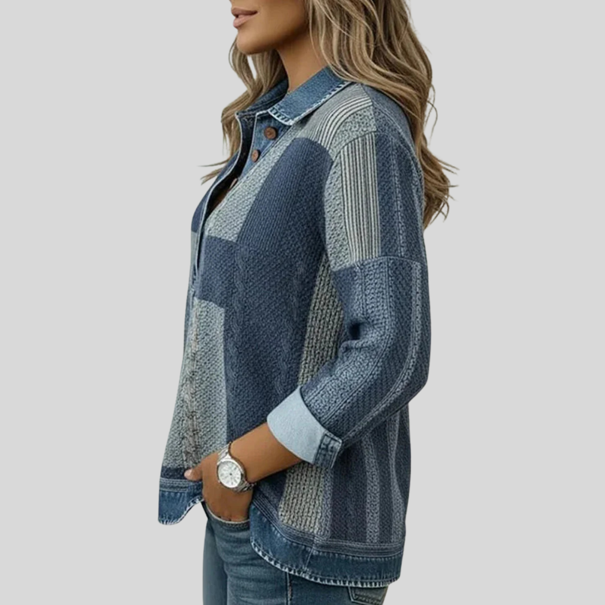 Meridell™ | Kleurblok Print Sweater
