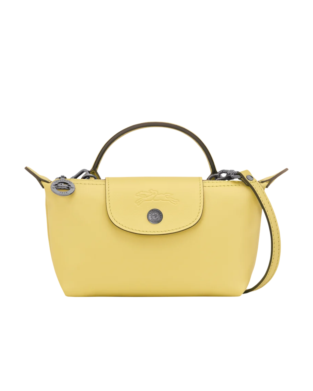 Longchamp Le Pliage Mini Leather Bag – Lime