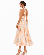 CHIFFONJURK MET BLOEMENPATROON VOOR DAMES