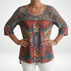 Damesblouse met etnische print